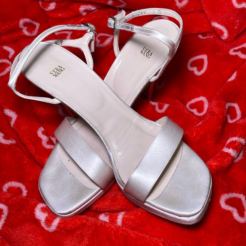 Vera Wang Stuart Weitzman white heels